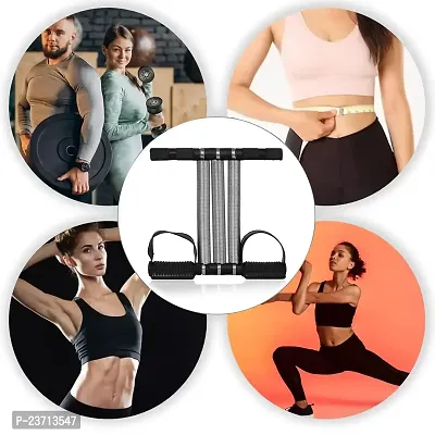 Manogyam Tummy Trimmer | Spring Tummy Trimmer | Waist Trimmer | Weight Loss Exerciser | Ab Exerciser | Fitness Accessories | Fat Burner | Full Body Workout for Men  Women (Triple Spring, Black)-thumb3