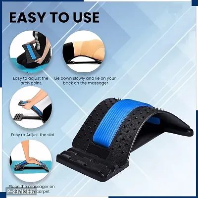 Manogyam Back Stretcher for Back Pain and Muscle Relaxation | With Acupressure Points | Back Massager and Supporter | Lumbar Support | Spinal Posture Corrector-thumb5