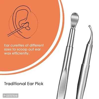 Skudgear Stainless Steel Effective Ear Wax Cleaner Kit with a Storage Box - Set of 5 (Silver) | Remover Tool | Comfortable Ear Wax Picker | Ear Wax Cleaner for Baby and Adults | Hygiene Essentials-thumb3