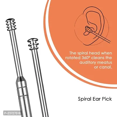 Skudgear Stainless Steel Effective Ear Wax Cleaner Kit with a Storage Box - Set of 5 (Silver) | Remover Tool | Comfortable Ear Wax Picker | Ear Wax Cleaner for Baby and Adults | Hygiene Essentials-thumb4