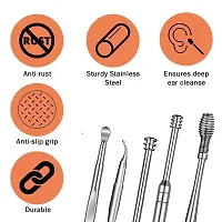 Skudgear Stainless Steel Effective Ear Wax Cleaner Kit with a Storage Box - Set of 5 (Silver) | Remover Tool | Comfortable Ear Wax Picker | Ear Wax Cleaner for Baby and Adults | Hygiene Essentials-thumb4