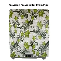 Washable  Dustproof Semi Automatic Washing Machine Cover With Zip Enclosure Suitable For 5kg to 8kg All Brands (Color-Floral Green, Size-33x22x37 Inches)-thumb1