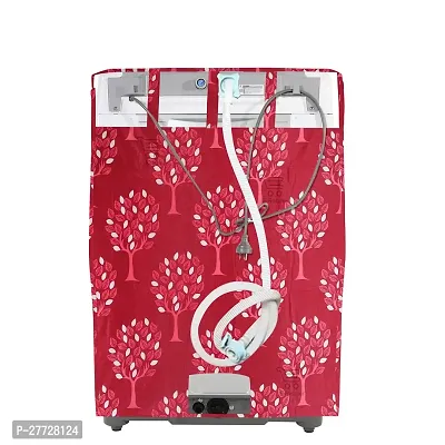 Washable  Dustproof Top Load Fully Automatic Washing Machine Cover With Zip Enclosure Suitable For 5kg to 8kg All Brands (Color-Tree Maroon, Size-23x23x35 Inches)-thumb2