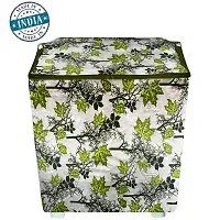 Washable  Dustproof Semi Automatic Washing Machine Cover With Zip Enclosure Suitable For 5kg to 8kg All Brands (Color-Floral Green, Size-33x22x37 Inches)-thumb2