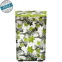 Washable  Dustproof Top Load Fully Automatic Washing Machine Cover With Zip Enclosure Suitable For 5kg to 8kg All Brands (Color-Floral Green, Size-23x23x35 Inches)-thumb2