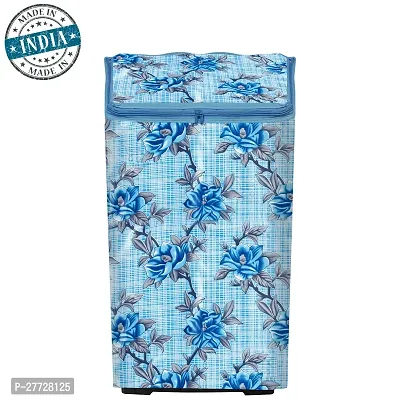 Washable  Dustproof Top Load Fully Automatic Washing Machine Cover With Zip Enclosure Suitable For 5kg to 8kg All Brands (Color-Floral Blue, Size-23x23x35 Inches)-thumb3