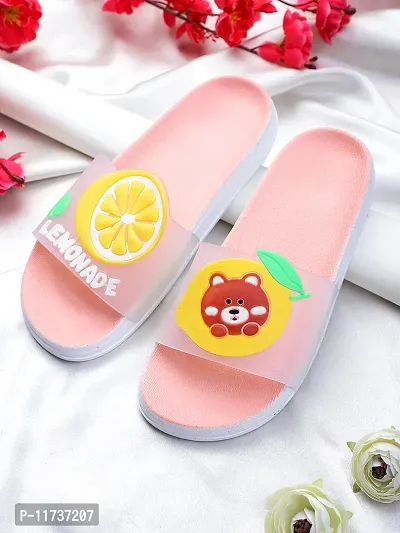 Elegant Lemon Pink Flip Flops For Women-thumb0