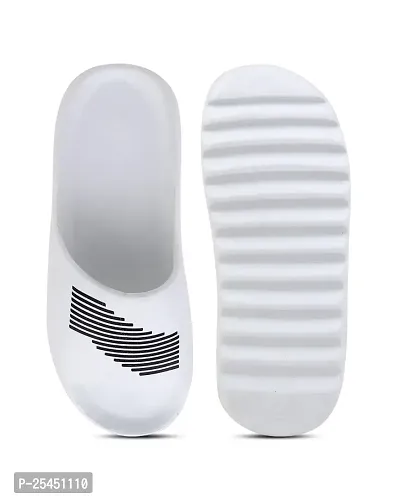 Trendy White EVA Self Design Sliders For Men-thumb4