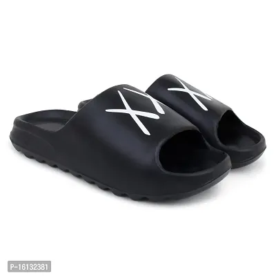 Pampy Angel ZigZag Double X Men's Flip Flops Slides Back Open Household Comfortable Slippers-thumb0