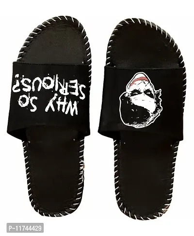 Stylish Joker Black Sliders For Men-thumb3