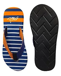 Stylish V 11 Stripes Orange Sliders For Men-thumb2