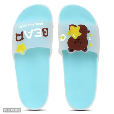 Elegant Bear Blue Flip Flops For Women-thumb2