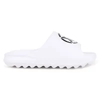 Stylish Zig Zag Skull White Sliders For Men-thumb4