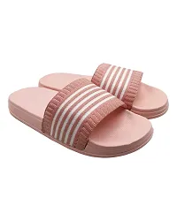 Elegant Fly Knit 5line Pink Flip Flops For Women-thumb2