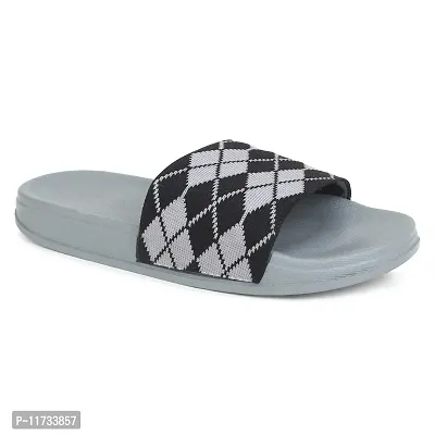 Elegant Fly Knit 4Square Grey Flip Flops For Women-thumb3