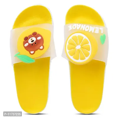 Elegant Lemon Yellow Flip Flops For Women-thumb2