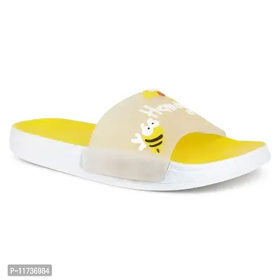 Elegant Honey Yellow Flip Flops For Women-thumb3