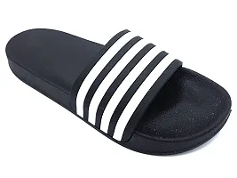 Stylish 4Line Classy Black Sliders For Men-thumb4