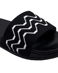 Elegant Fly Knit Mountain Black Flip Flops For Women-thumb4