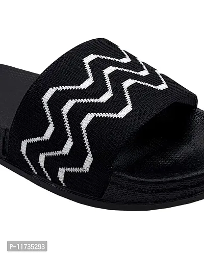 Elegant Fly Knit Mountain Black Flip Flops For Women-thumb5