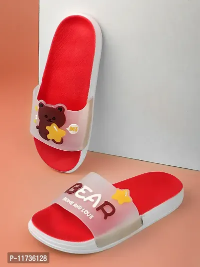 Elegant Bear Red Flip Flops For Women-thumb0