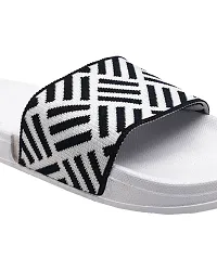 Stylish Fly Knit Cross White Sliders For Men-thumb4