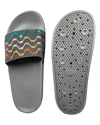 Elegant Fly Knit Wave Grey Flip Flops For Women-thumb3