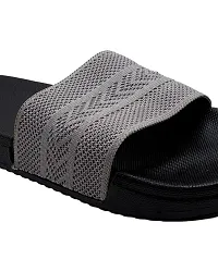 Pampy Angel Flyknite Men Arrow Men's Flip Flops Slides Back Open Household Comfortable Slippers Grey,6 (UK/India)-thumb3