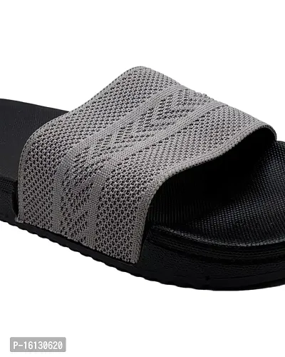 Pampy Angel Flyknite Men Arrow Men's Flip Flops Slides Back Open Household Comfortable Slippers Grey,6 (UK/India)-thumb4