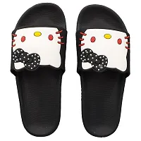 Elegant Kitty Black Flip Flops For Women-thumb3