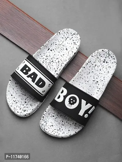 Stylish BadBoy White Sliders For Men