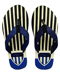 Stylish V Shield Blue Sliders For Men-thumb1