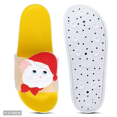 Elegant Cute Cat Yellow Flip Flops For Women-thumb4