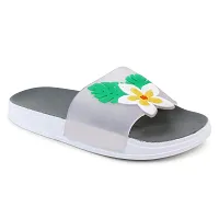 Elegant Bird Grey Flip Flops For Women-thumb2