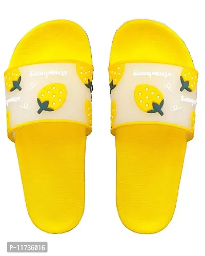 Elegant Strawberry Yellow Flip Flops For Women-thumb4