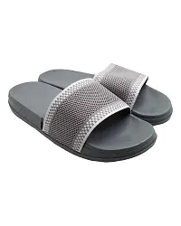 Elegant Fly Knit Jhumroo Grey Flip Flops For Women-thumb2