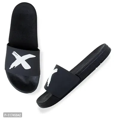 Stylish X Black Sliders For Men-thumb3