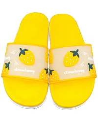 Elegant Strawberry Yellow Flip Flops For Women-thumb2