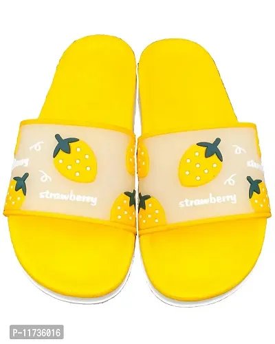 Elegant Strawberry Yellow Flip Flops For Women-thumb3