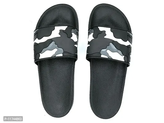 Stylish Military Black Sliders For Men-thumb2