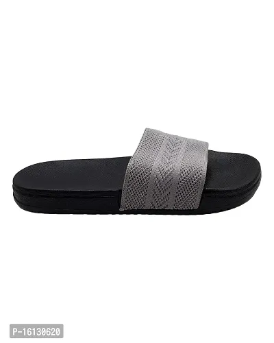 Pampy Angel Flyknite Men Arrow Men's Flip Flops Slides Back Open Household Comfortable Slippers Grey,6 (UK/India)-thumb5