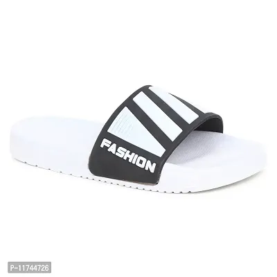 Stylish Fashion White Sliders For Men-thumb4