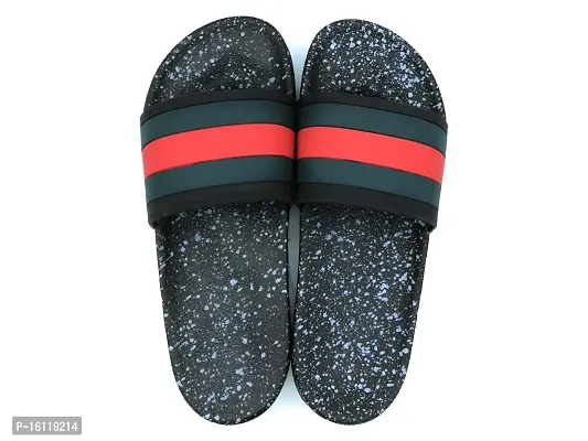 Angel Fashion GI Dotted Slipper/Flip Flops for Men,Black,9 (UK/India)-thumb4