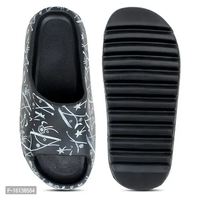 Pampy Angel Zig Zag Abstract Men's Flip Flops Slides Back Open Household Comfortable Slippers-thumb3