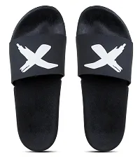 Stylish X Black Sliders For Men-thumb1