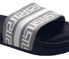 Stylish Fly Knit DoubleR Grey Sliders For Men-thumb4