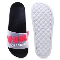 Elegant IceCream Black Flip Flops For Women-thumb3