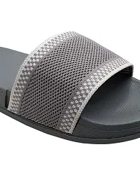 Elegant Fly Knit Jhumroo Grey Flip Flops For Women-thumb4