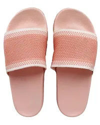 Elegant Fly Knit Jhumroo Pink Flip Flops For Women-thumb1