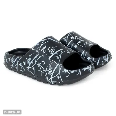Pampy Angel Zig Zag Abstract Men's Flip Flops Slides Back Open Household Comfortable Slippers-thumb0